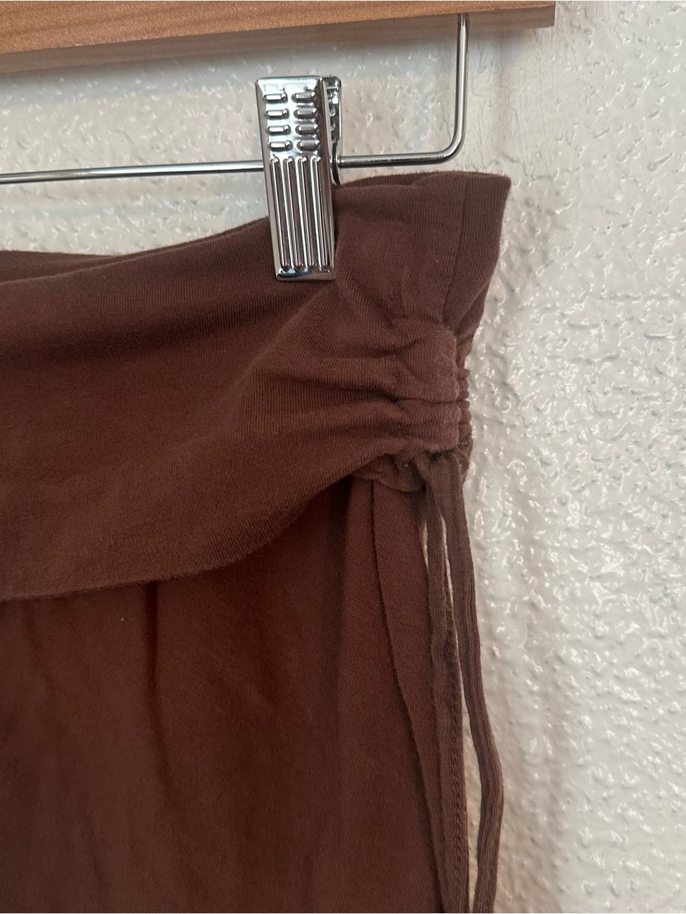 Y2K lettuce hem brown mini skirt with side ties women’s small Arizona trendy S - Picture 4 of 6